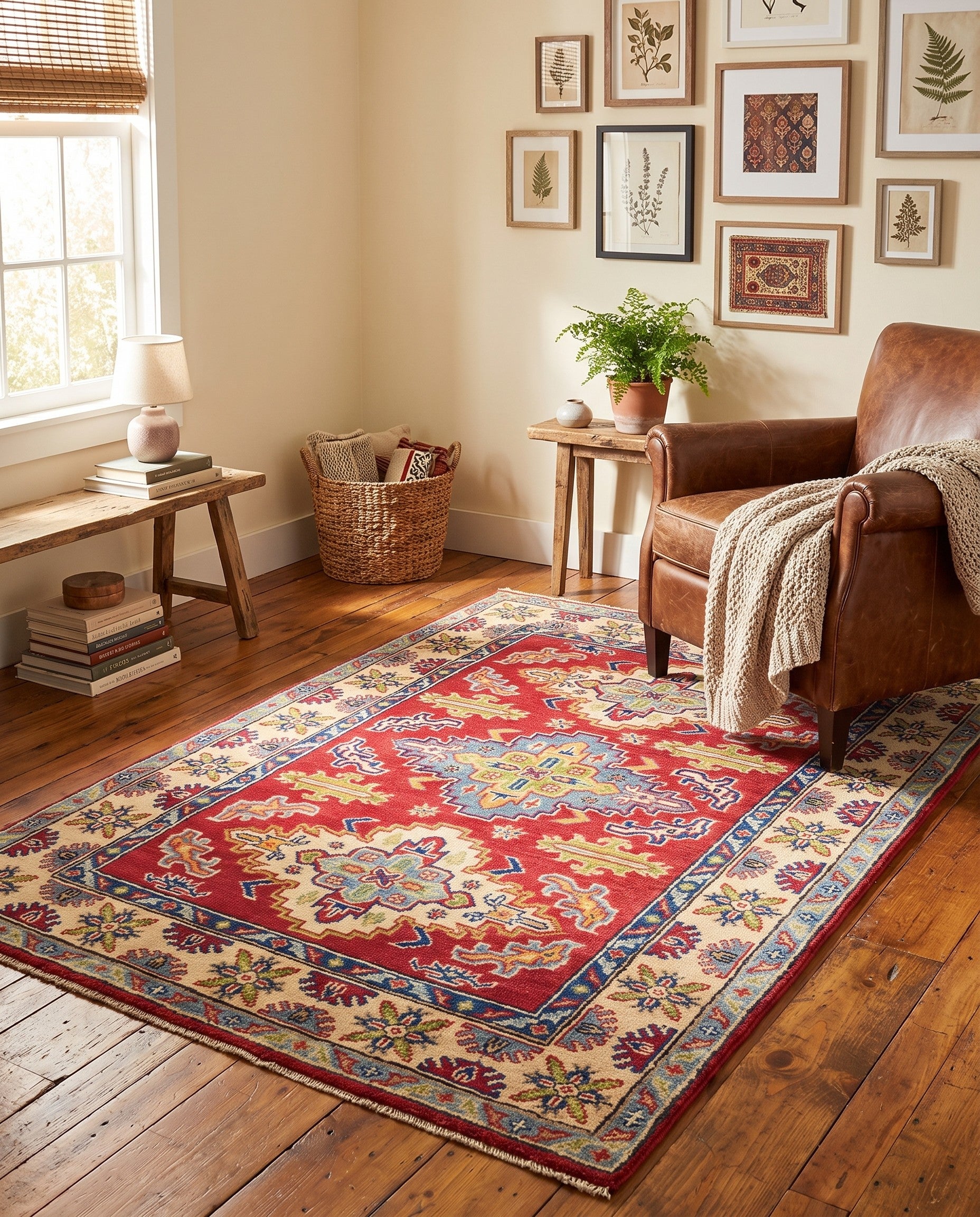 3' 3 x 5' Hand Knotted Kazak Rug