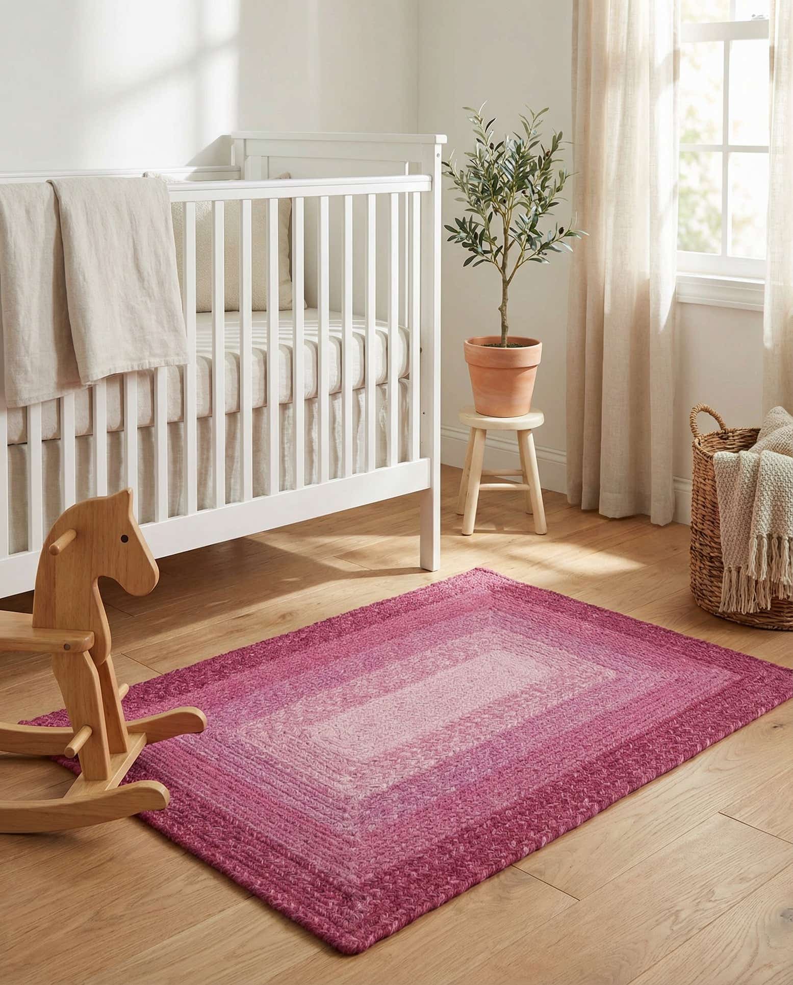 2' x 3' 1 Handmade Hand Braided Wool Rug