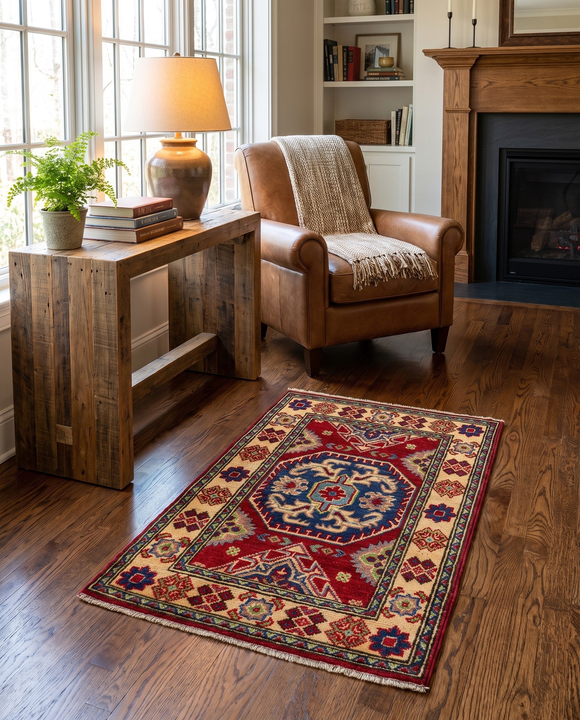 2' 1 x 3' Hand Knotted Kazak Rug