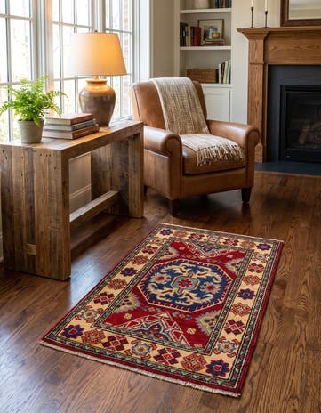 2' 1 x 3' Hand Knotted Kazak Rug
