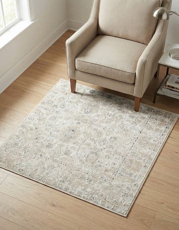 Ivory Oregon Square Rug
