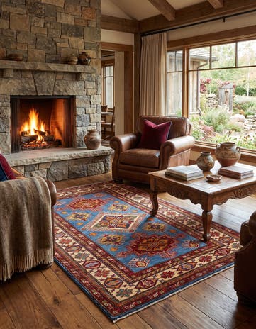 3' 4 x 5' 5 Hand Knotted Kazak Rug
