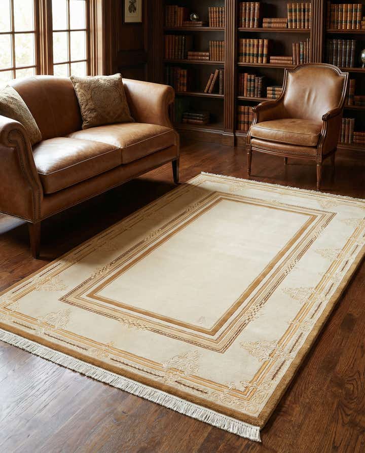 3' 11 x 5' 11 Hand Knotted Darya Wool Rug
