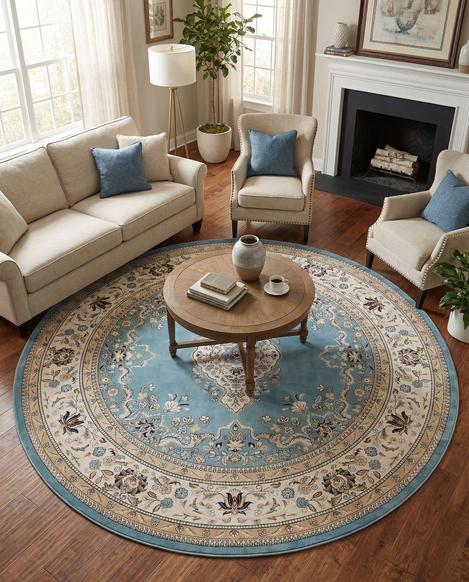 10' x 10' Nain Design Round Rug