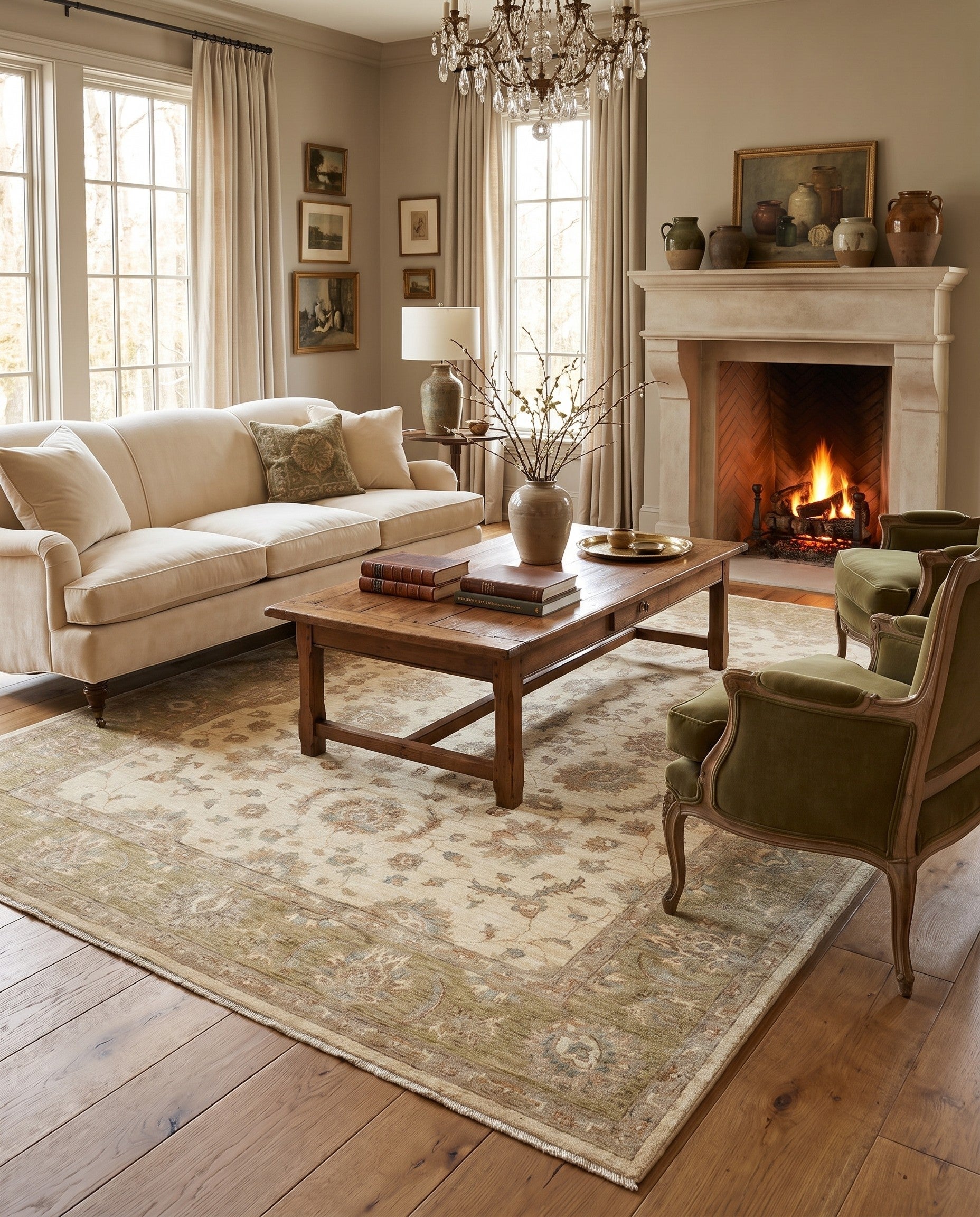 8' 3 x 11' 3 Hand Knotted Ziegler Rug