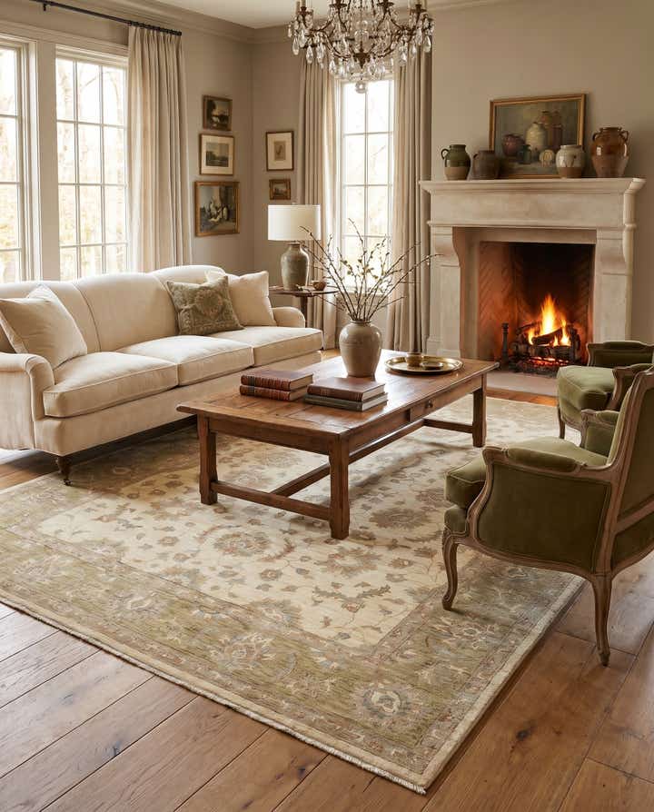 8' 3 x 11' 3 Hand Knotted Ziegler Rug