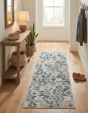 Blue Caspian Runner Rug