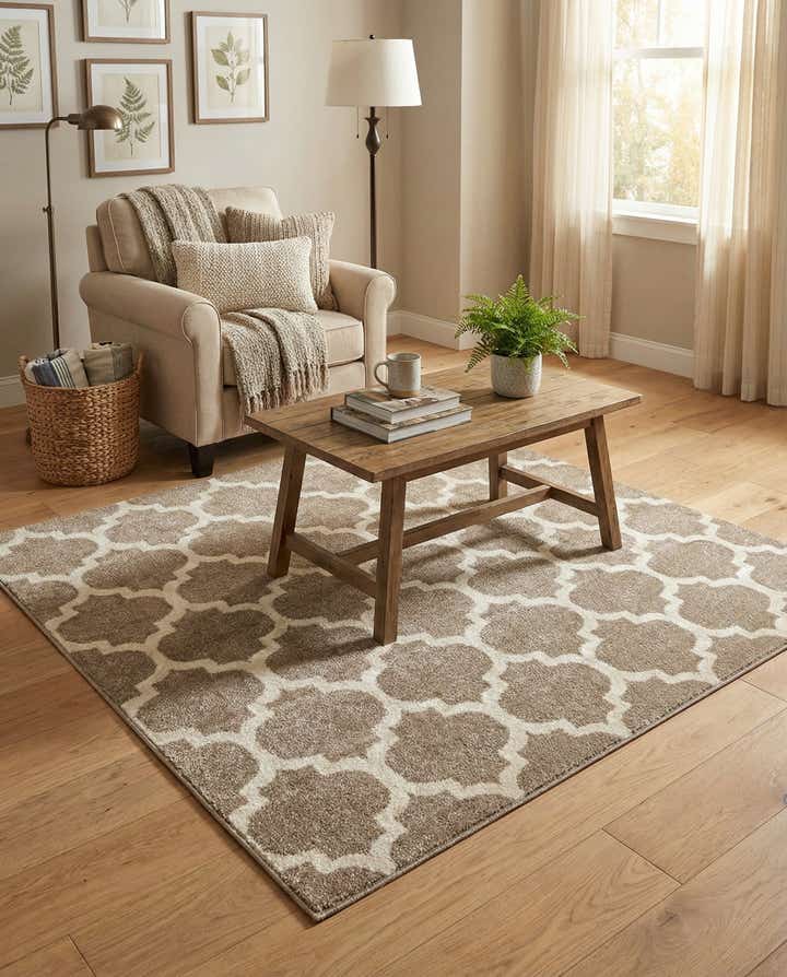 6' x 6' Lattice Square Rug