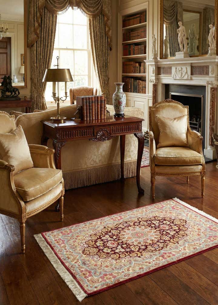 2' 7 x 3' 11 Ghom Silk Rug