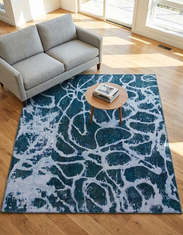 5' 5 x 6' 4 Hand Knotted Ultra Vintage Persian Wool Square Rug