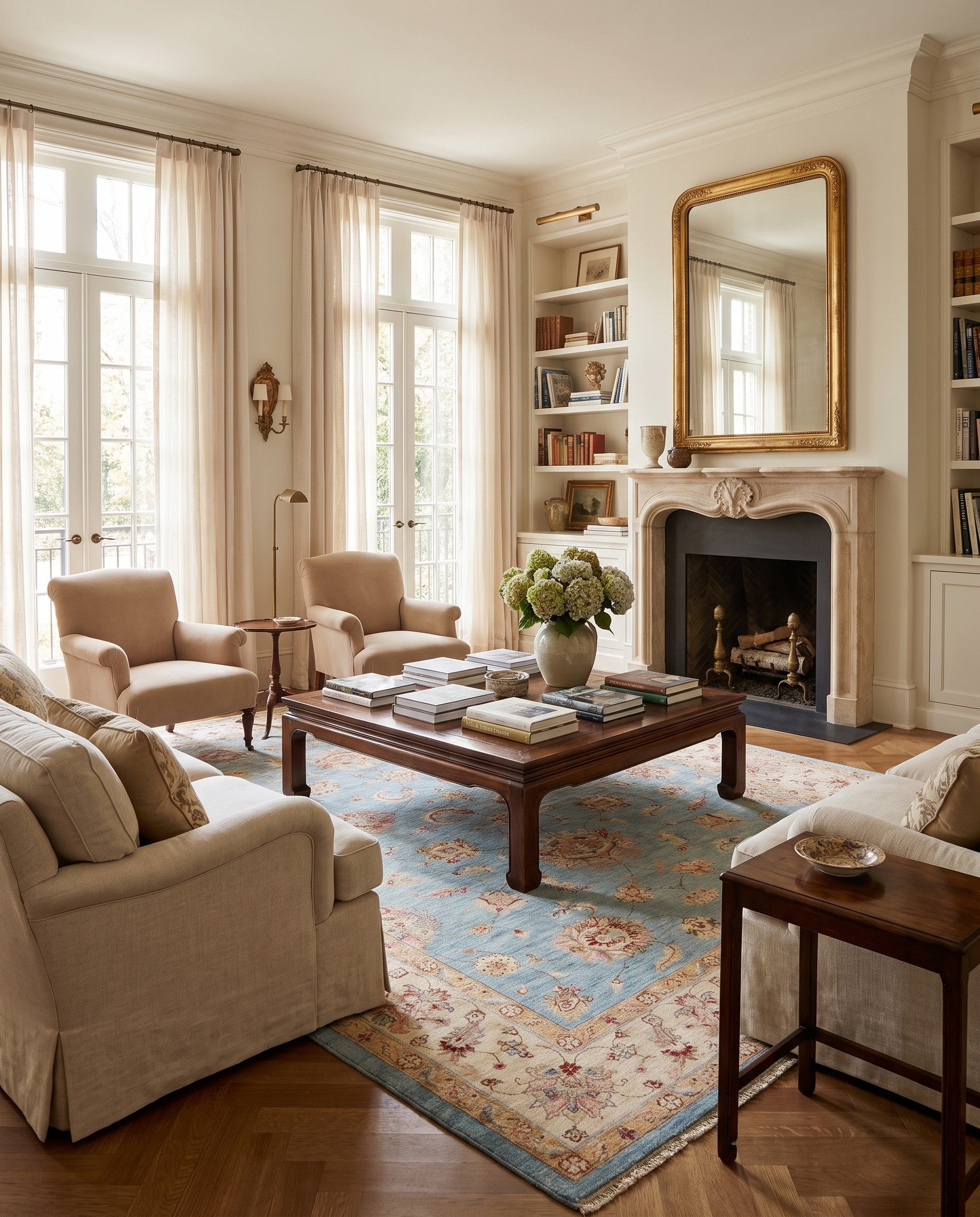 7' x 9' 10 Hand Knotted Ziegler Rug