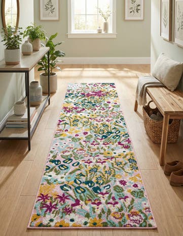 Pink Bloom Runner Rug
