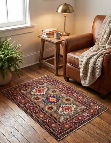 2' x 2' 10 Hand Knotted Kazak Rug