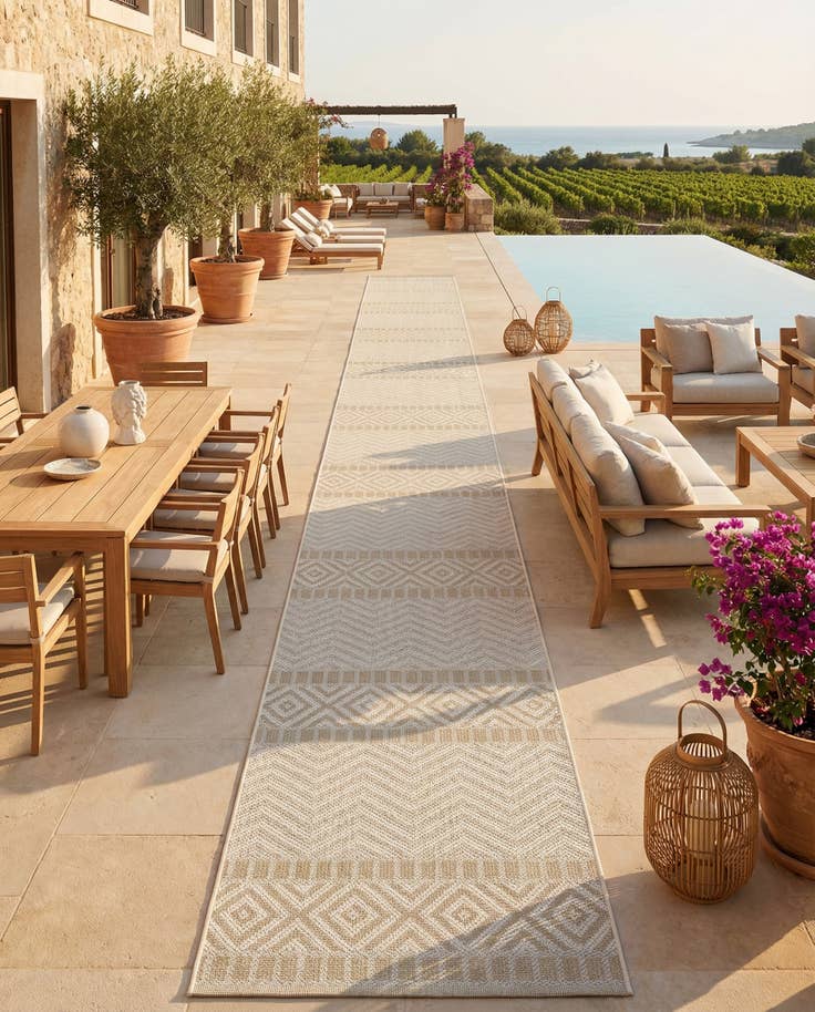 Detail image of 2' 4 x 82' Easy-Clean Indoor / Outdoor Runner Rug