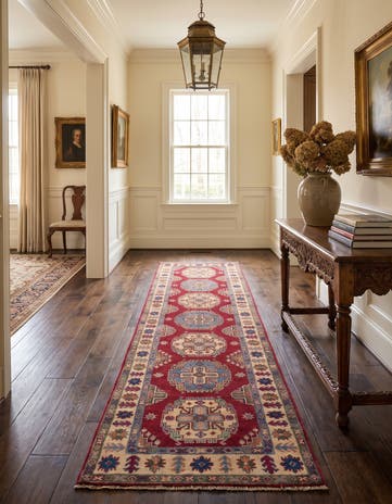 2' 9 x 9' 11 Hand Knotted Kazak Runner Rug