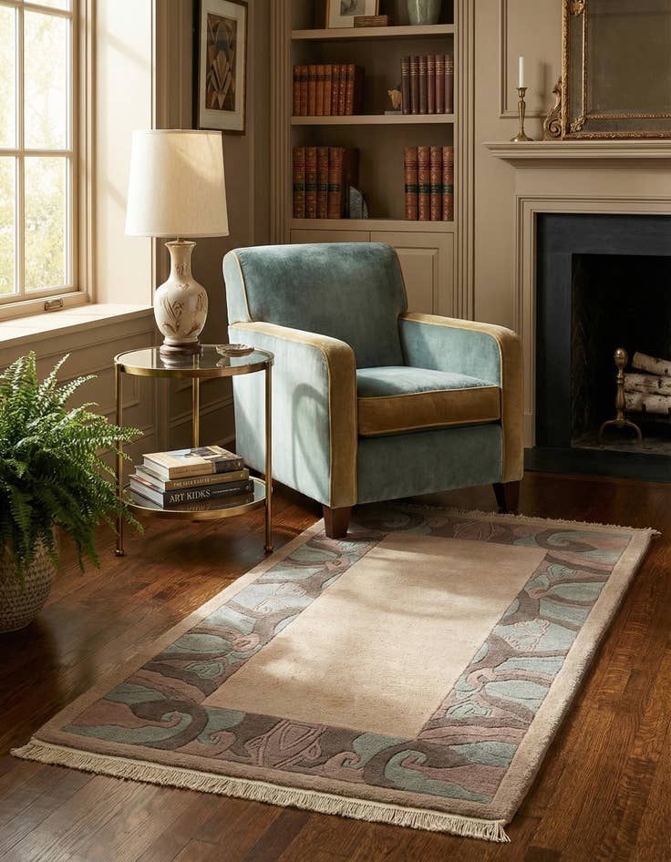 Detail image of 2' 9 x 4' 11 Hand Knotted Tibet Wool Rug