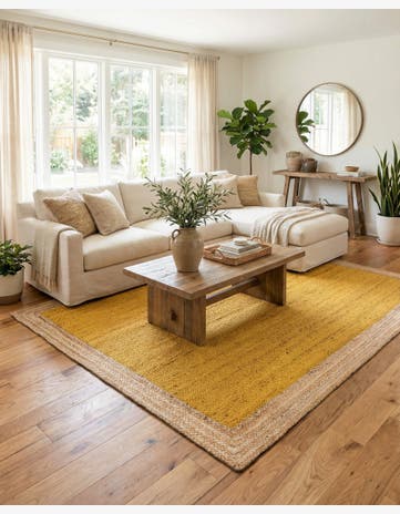 8' x 10' Handmade Braided Jute Rug