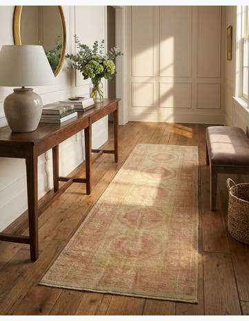 2' 10 x 8' 5 Hand Knotted Oushak Wool Runner Rug