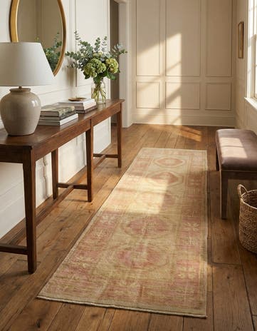 2' 10 x 8' 5 Hand Knotted Oushak Wool Runner Rug