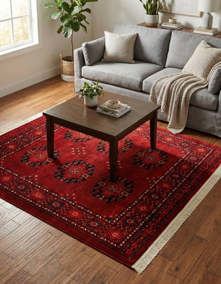 Detail image of 6' 1 x 6' 1 Bokhara Square Rug