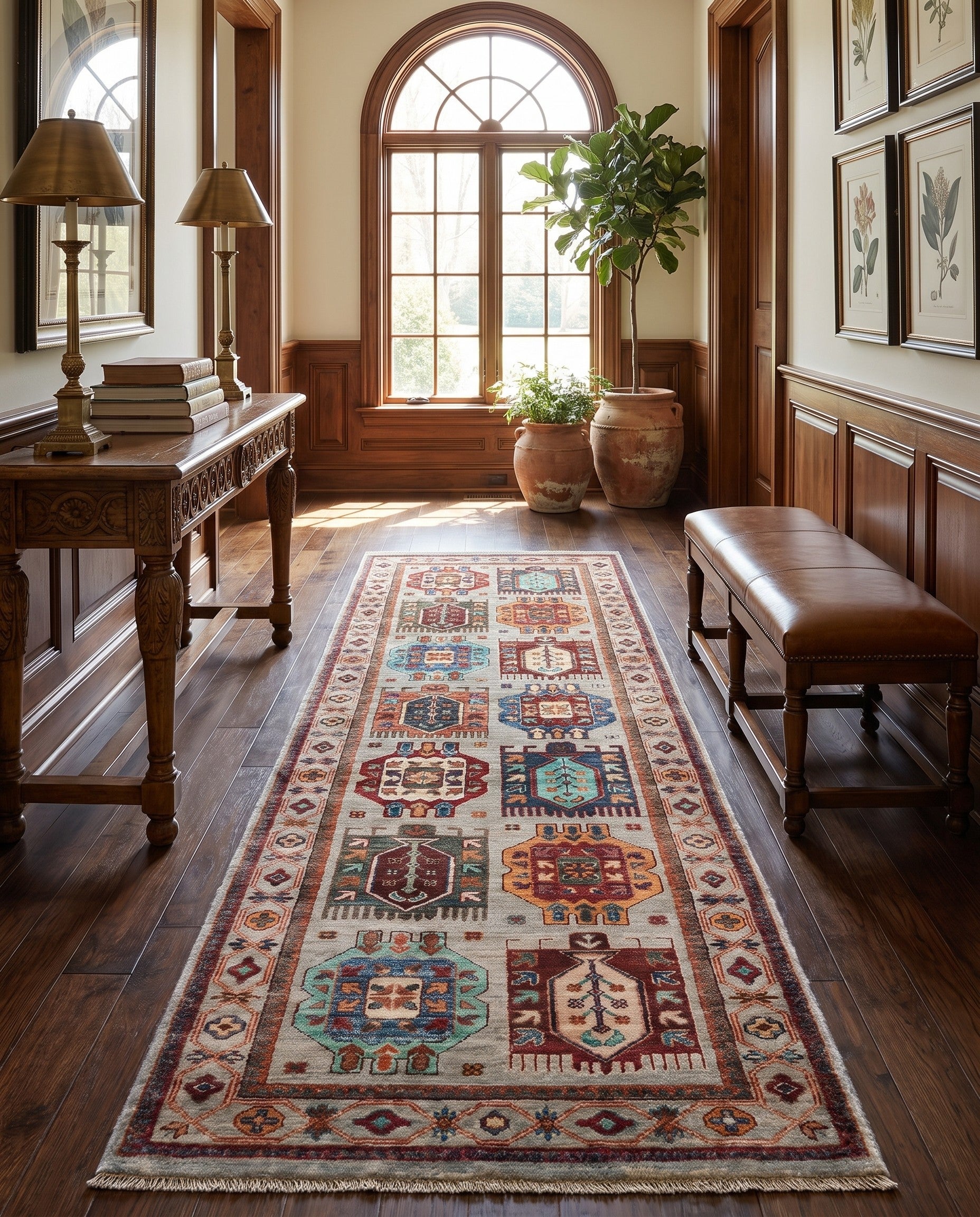 2' 10 x 9' 1 Hand Knotted Ariana Ziegler Runner Rug