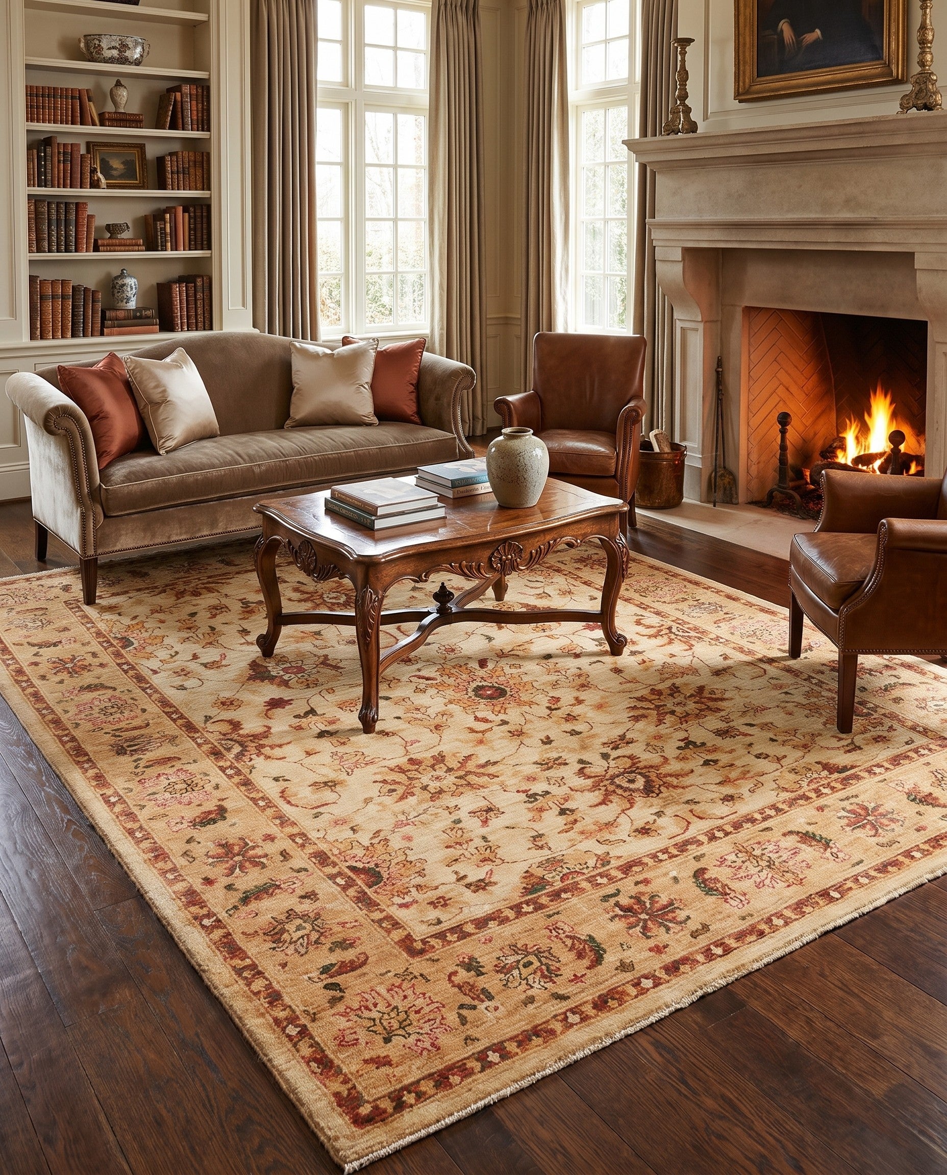 5' 6 x 7' 11 Hand Knotted Ziegler Rug