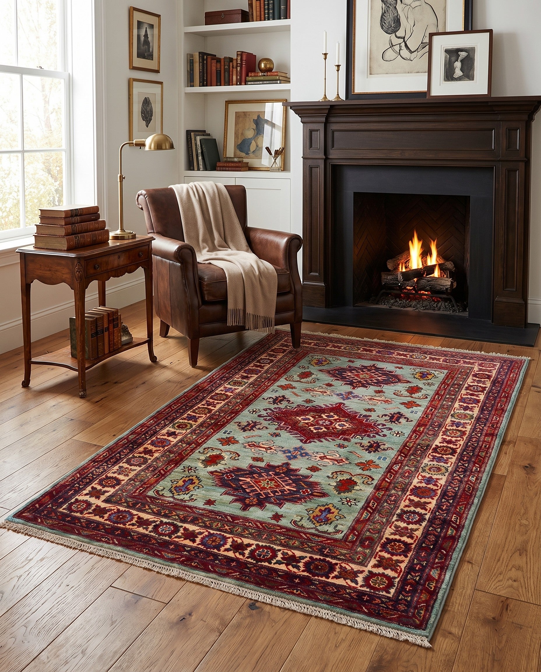 3' 4 x 5' 1 Hand Knotted Kazak Rug