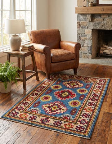 2' x 3' 3 Hand Knotted Kazak Rug