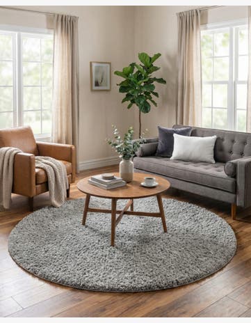 7' 10 x 7' 10 Everyday Shag Round Rug