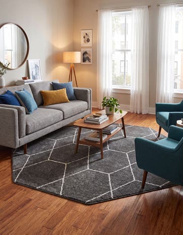 7' 10 x 7' 10 Trellis Frieze Octagon Rug