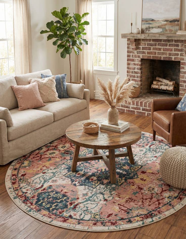 Detail image of 6' x 6' Charleston Round Rug