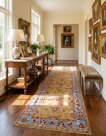 2' 8 x 10' 3 Hand Knotted Ariana Ziegler Runner Rug