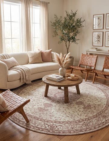 Light Brown Dover Round Rug