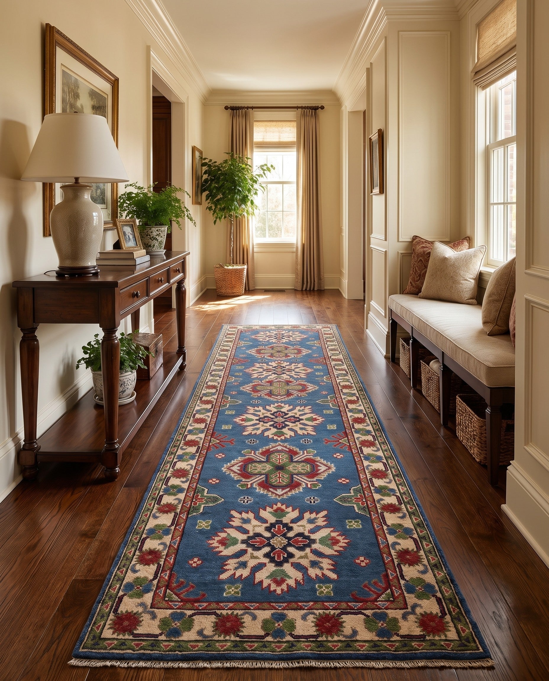 2' 10 x 9' 8 Hand Knotted Kazak Runner Rug