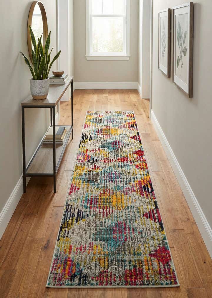 2' x 8' Washable Theia Runner Rug