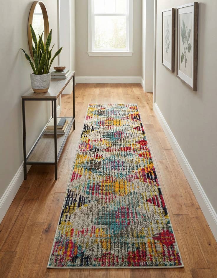 Detail image of  2' x 8'  Washable Theia Runner Rug