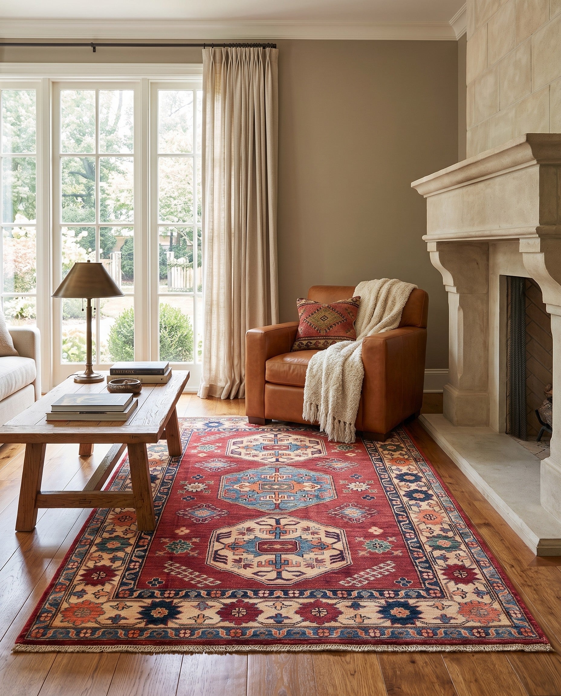 4' 1 x 6' 3 Hand Knotted Kazak Rug