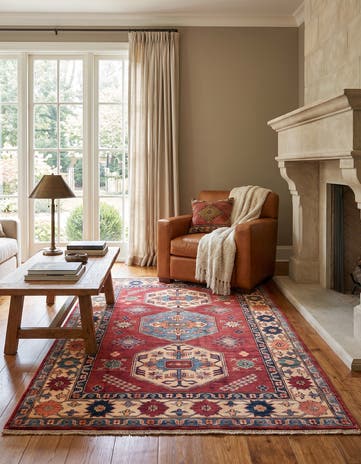 4' 1 x 6' 3 Hand Knotted Kazak Rug