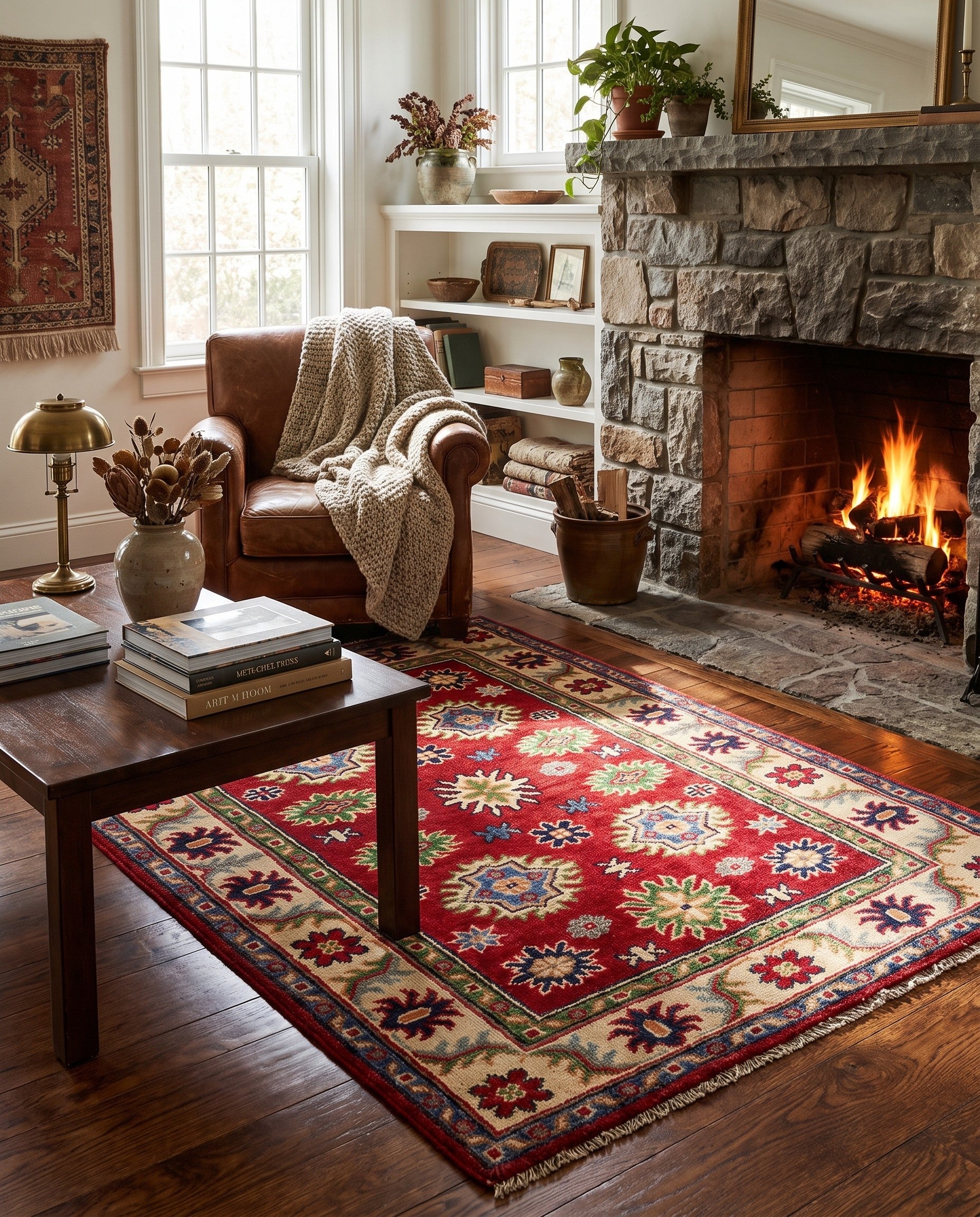 2' 10 x 4' 2 Hand Knotted Kazak Rug
