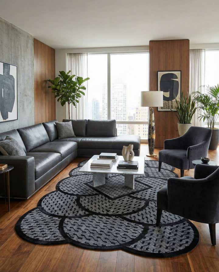 5' 1 x 8' 1 Cowhide - Patchwork Rug