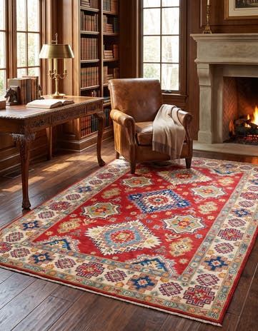 5' 10 x 9' 7 Hand Knotted Kazak Rug