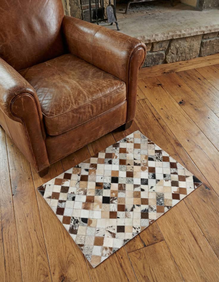 Detail image of 2' x 3' Cowhide Leather Rug