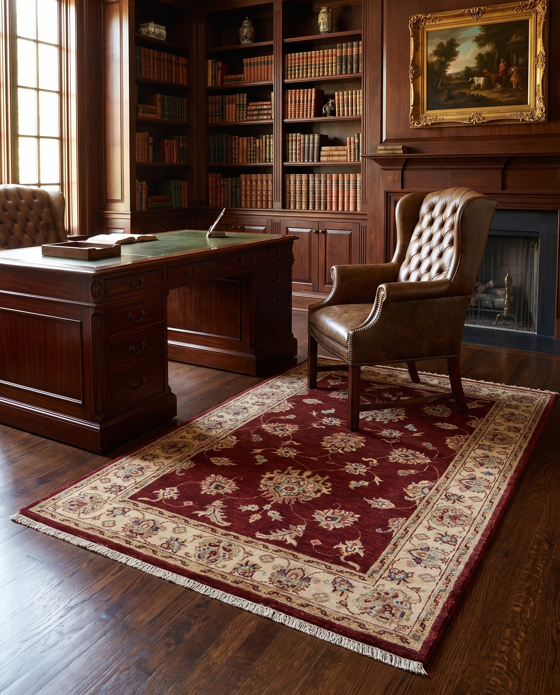 3' 6 x 5' Hand Knotted Ziegler Rug