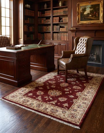 3' 6 x 5' Hand Knotted Ziegler Rug