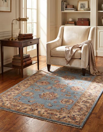 3' 5 x 5' 3 Hand Knotted Ziegler Rug