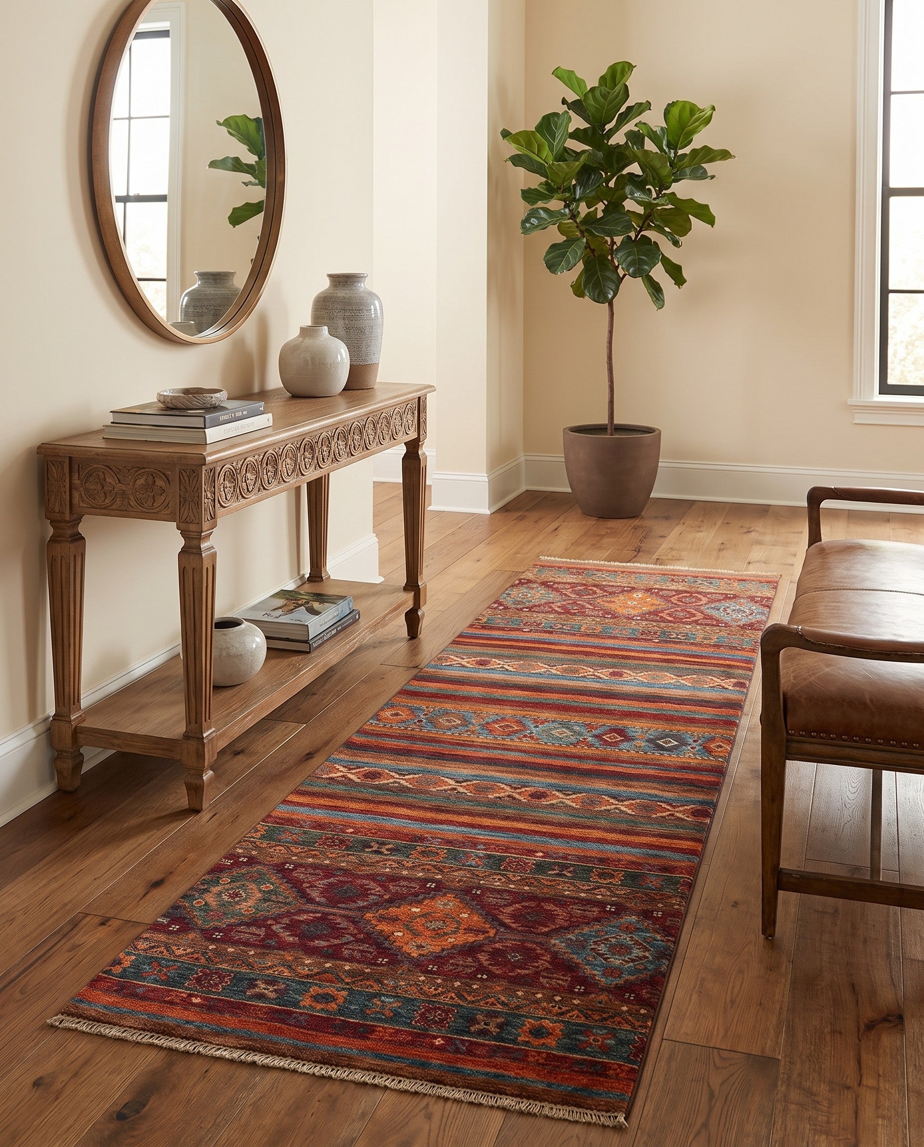 2' 10 x 8' 2 Hand Knotted Kazak Runner Rug