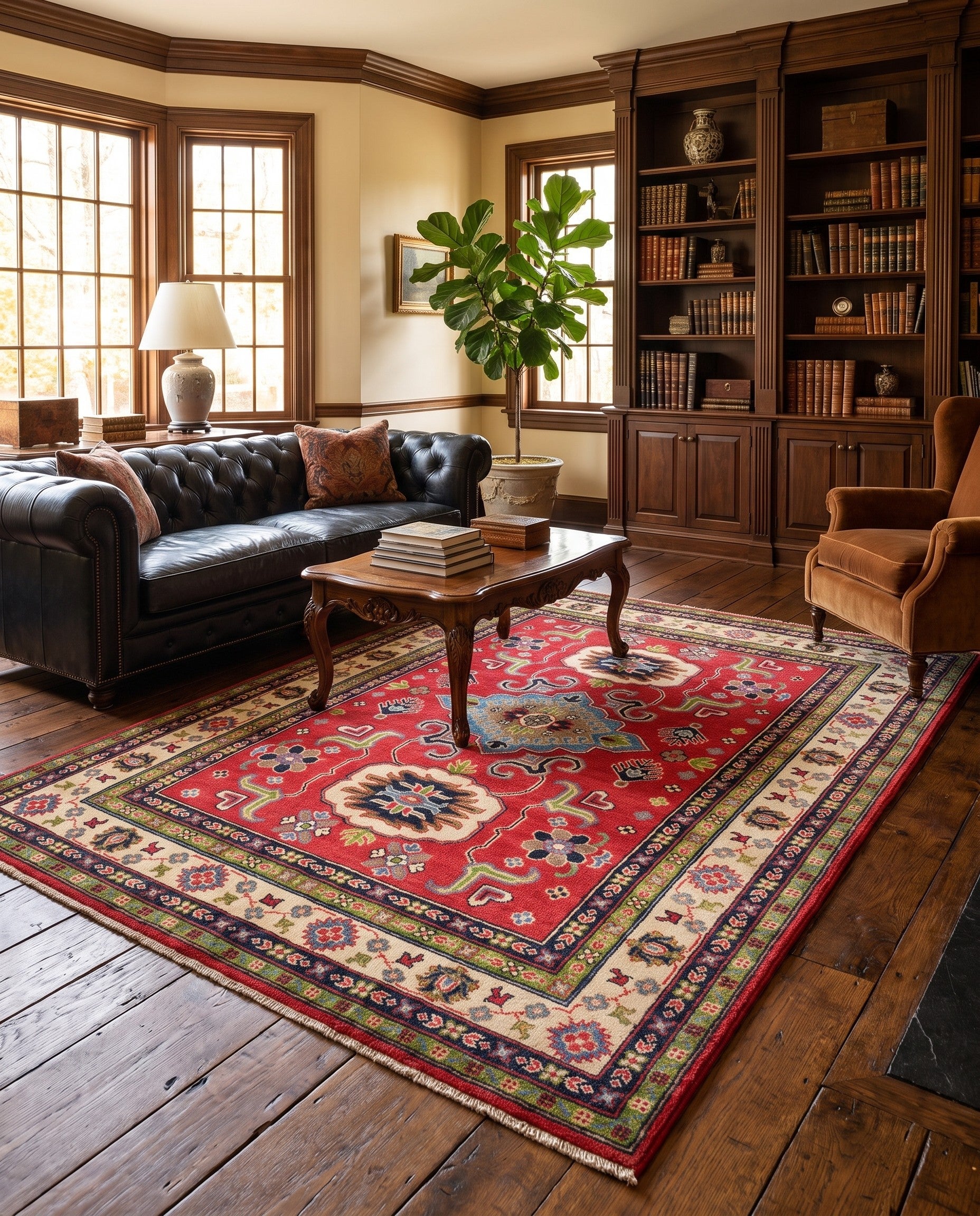 5' 1 x 6' 7 Hand Knotted Kazak Rug