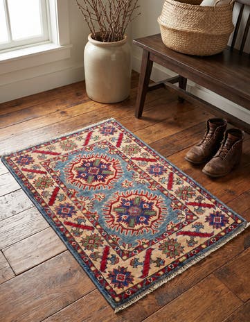 2' x 3' 2 Hand Knotted Kazak Rug