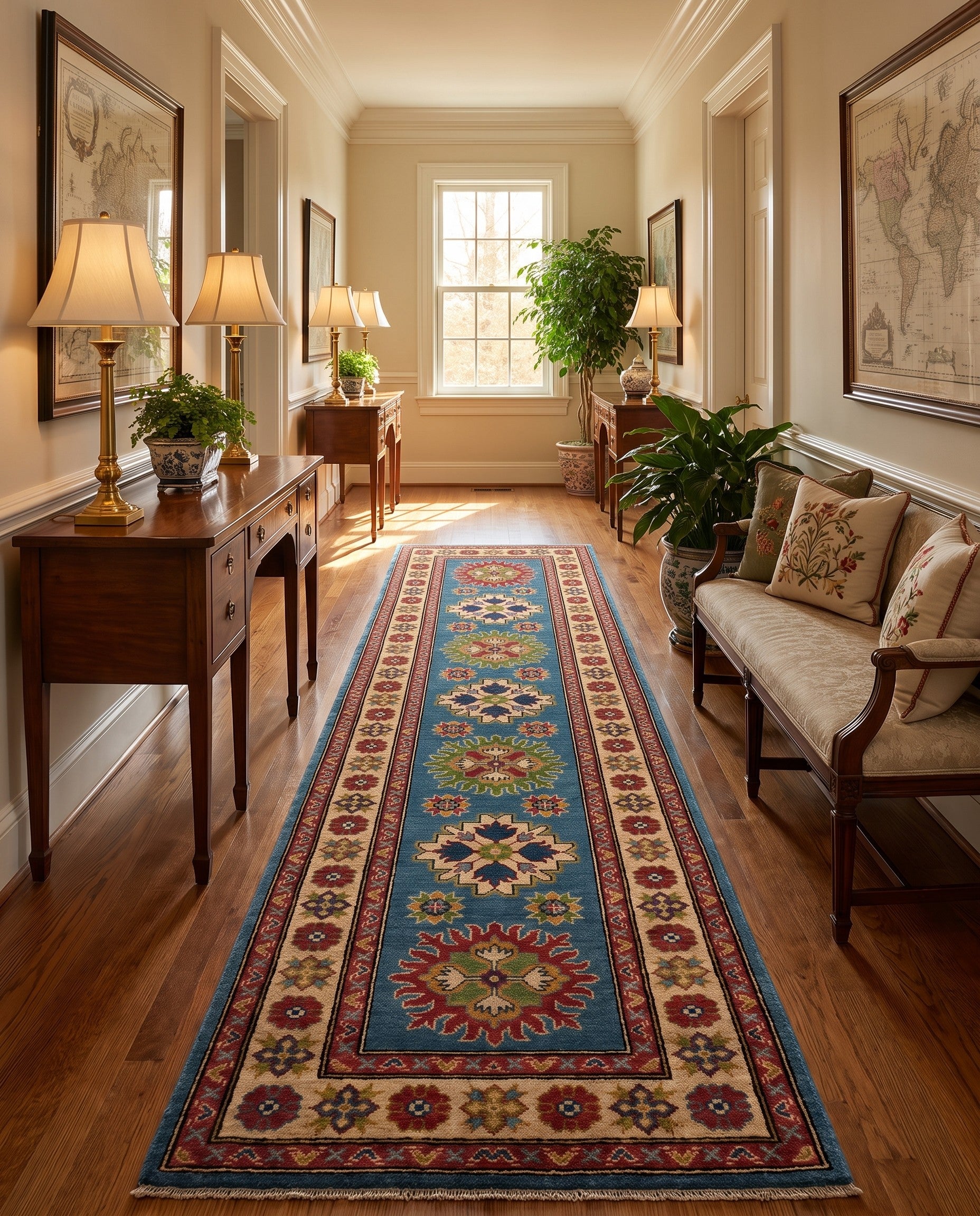 2' 9 x 10' Hand Knotted Kazak Runner Rug