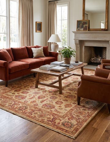 5' 11 x 7' Hand Knotted Ziegler Rug